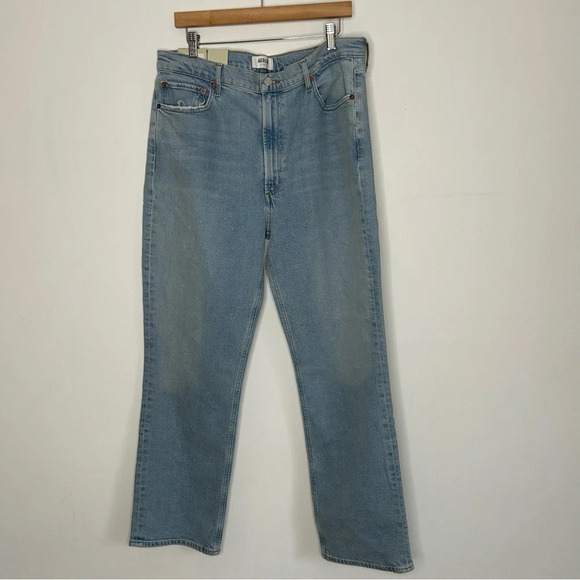NWT AGOLDE High-Rise Stovepipe Jean Women’s 33 Classic Straight Leg Light Wash‎ - Picture 5 of 11